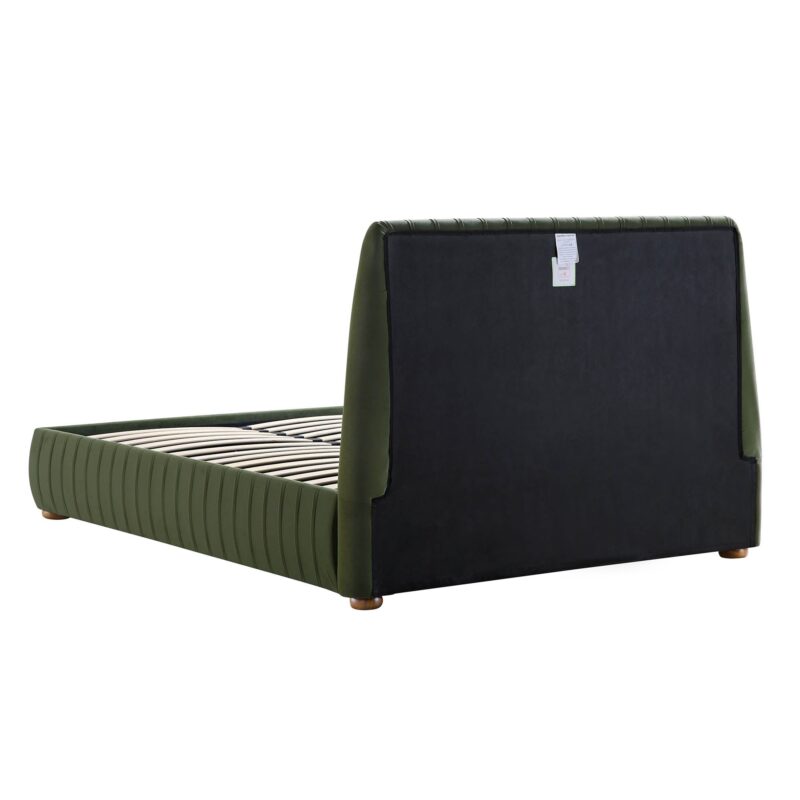Helia Pleated Ottoman Storage Bed, Moss Green Velvet - Image 11