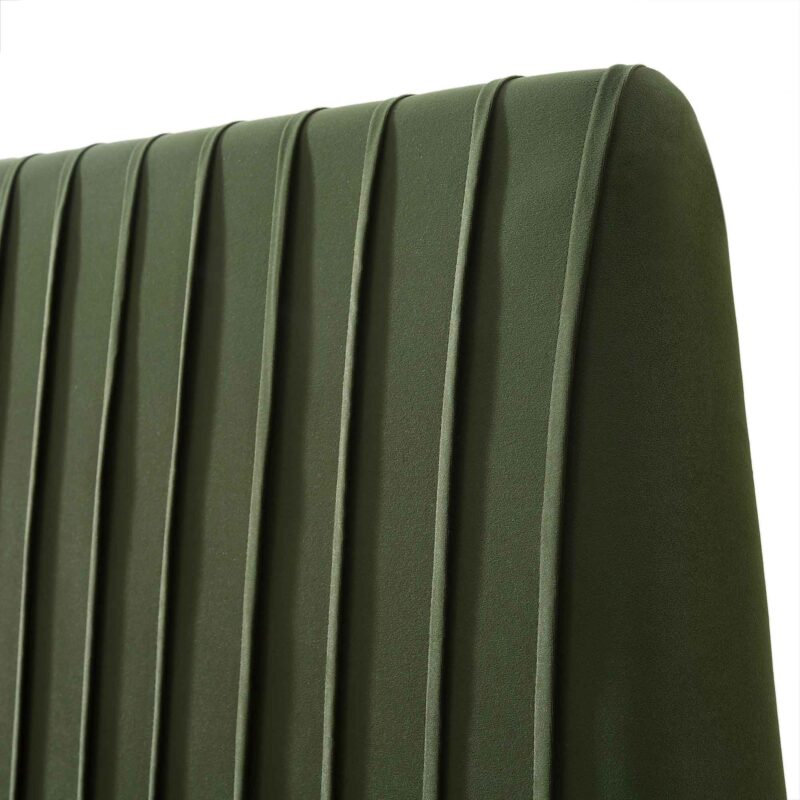 Helia Pleated Ottoman Storage Bed, Moss Green Velvet - Image 13