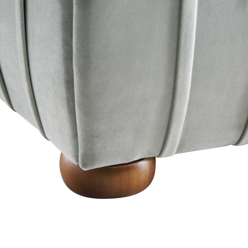 Helia Pleated Ottoman Storage Bed, Silver Grey Velvet - Image 14