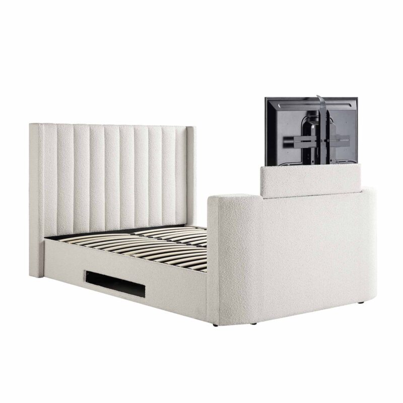 Wilton White Boucle Ottoman TV Bed - Image 6