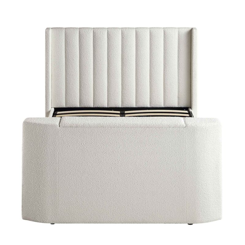 Wilton White Boucle Ottoman TV Bed - Image 7