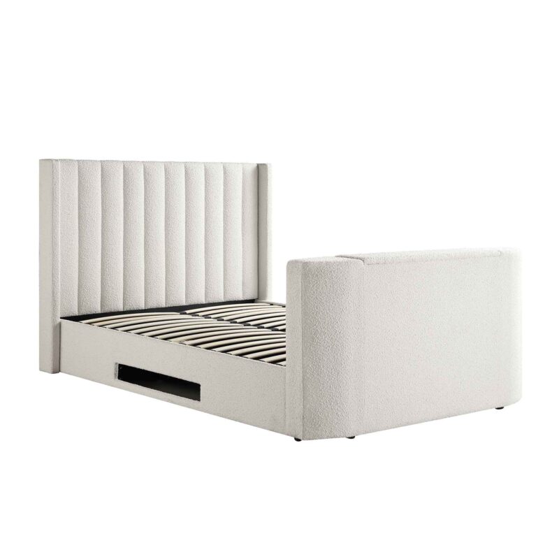 Wilton White Boucle Ottoman TV Bed - Image 9