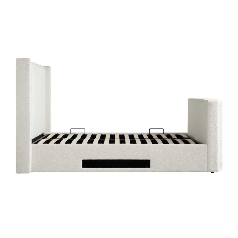 Wilton White Boucle Ottoman TV Bed - Image 12