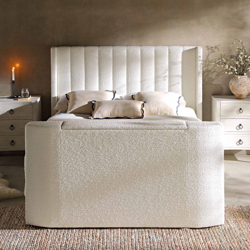 Wilton White Boucle Ottoman TV Bed - Image 4