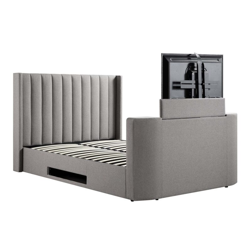 Wilton Grey Fabric Ottoman TV Bed - Image 7