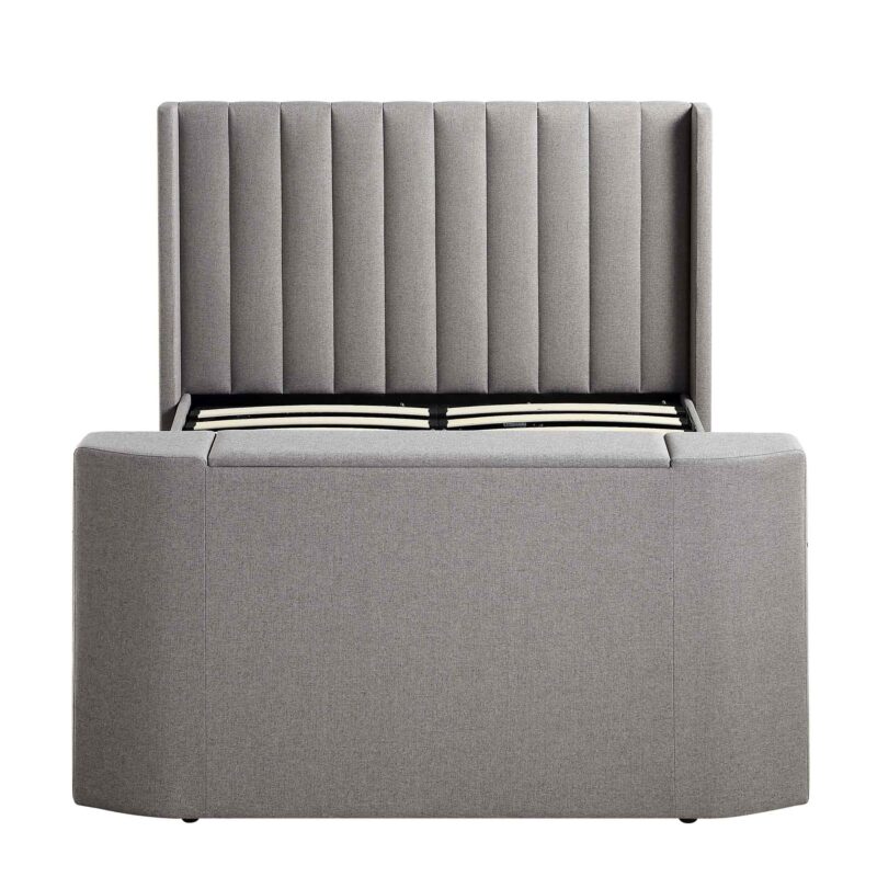 Wilton Grey Fabric Ottoman TV Bed - Image 11