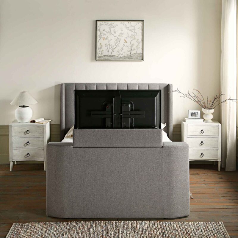 Wilton Grey Fabric Ottoman TV Bed - Image 5