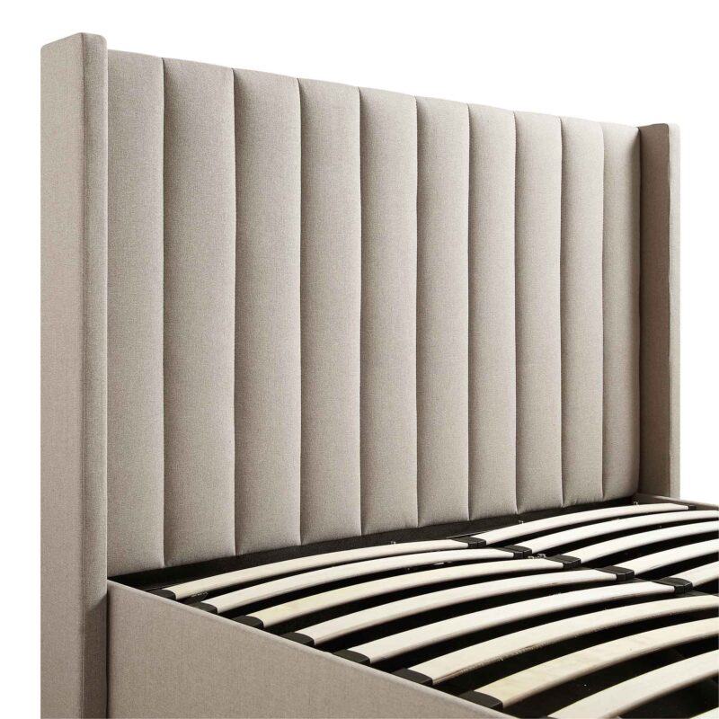 Wilton Warm Stone Fabric Ottoman TV Bed - Image 14