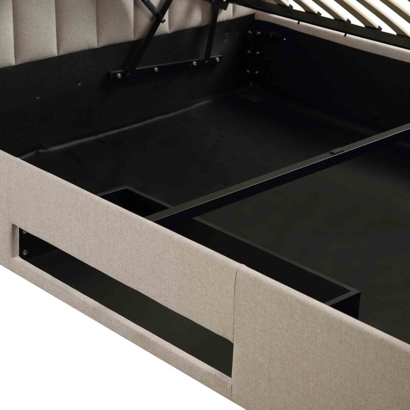 Wilton Warm Stone Fabric Ottoman TV Bed - Image 15