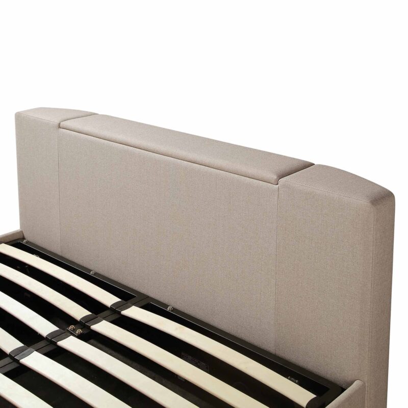 Wilton Warm Stone Fabric Ottoman TV Bed - Image 18