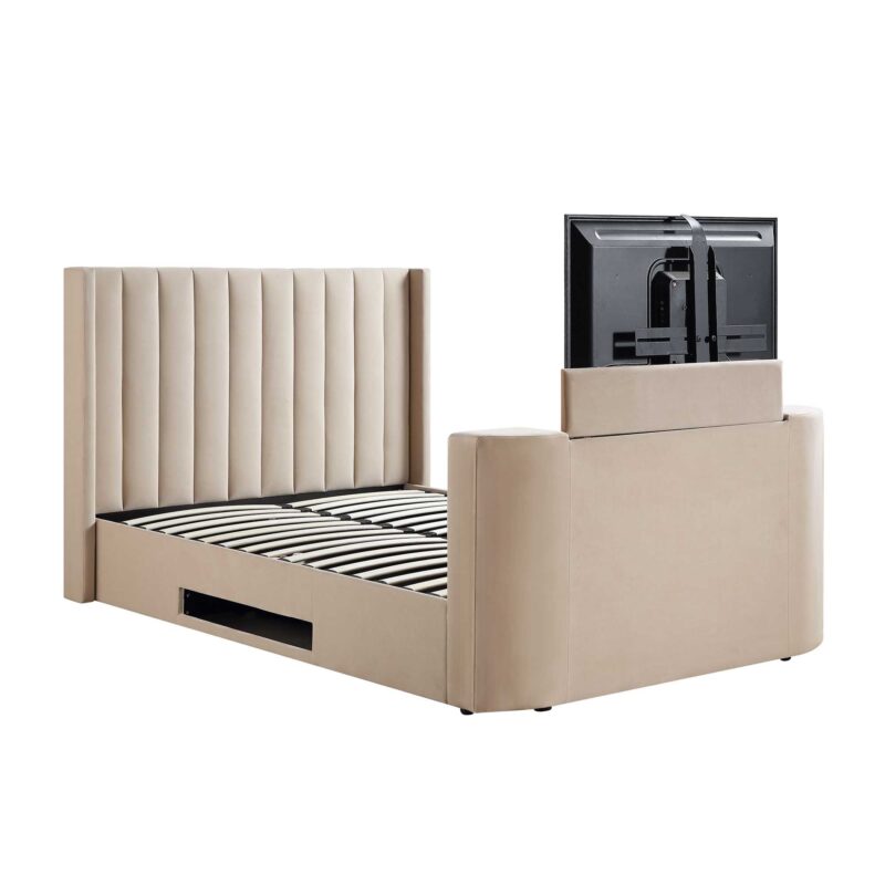 Wilton Champagne Velvet Ottoman TV Bed - Image 6