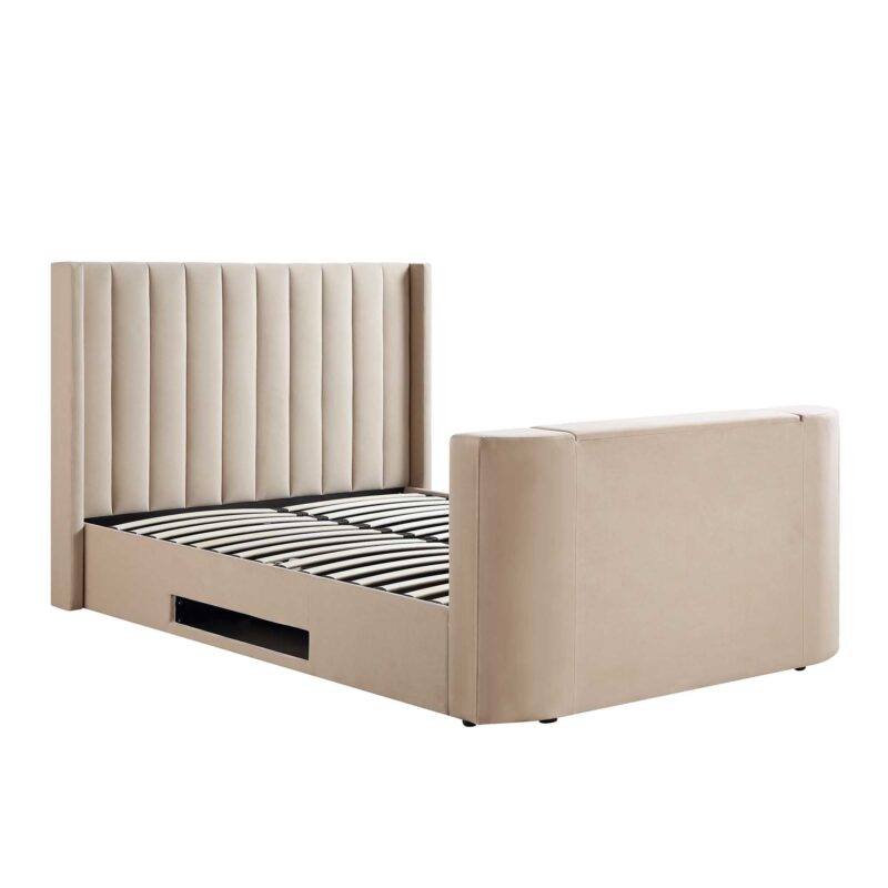 Wilton Champagne Velvet Ottoman TV Bed - Image 9