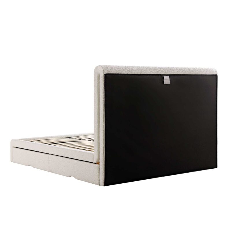 Hampstead Ecru Boucle Curved Bed with 4-Drawer Storage - Image 10