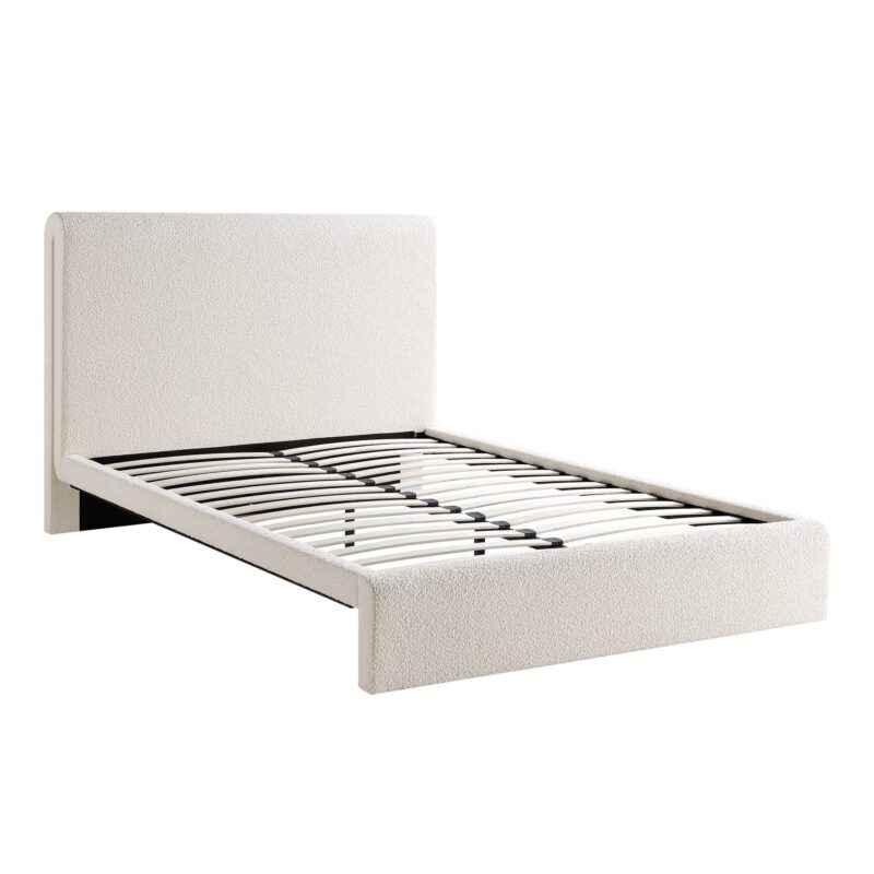 Hampstead Ecru Boucle Curved Bed - Image 4