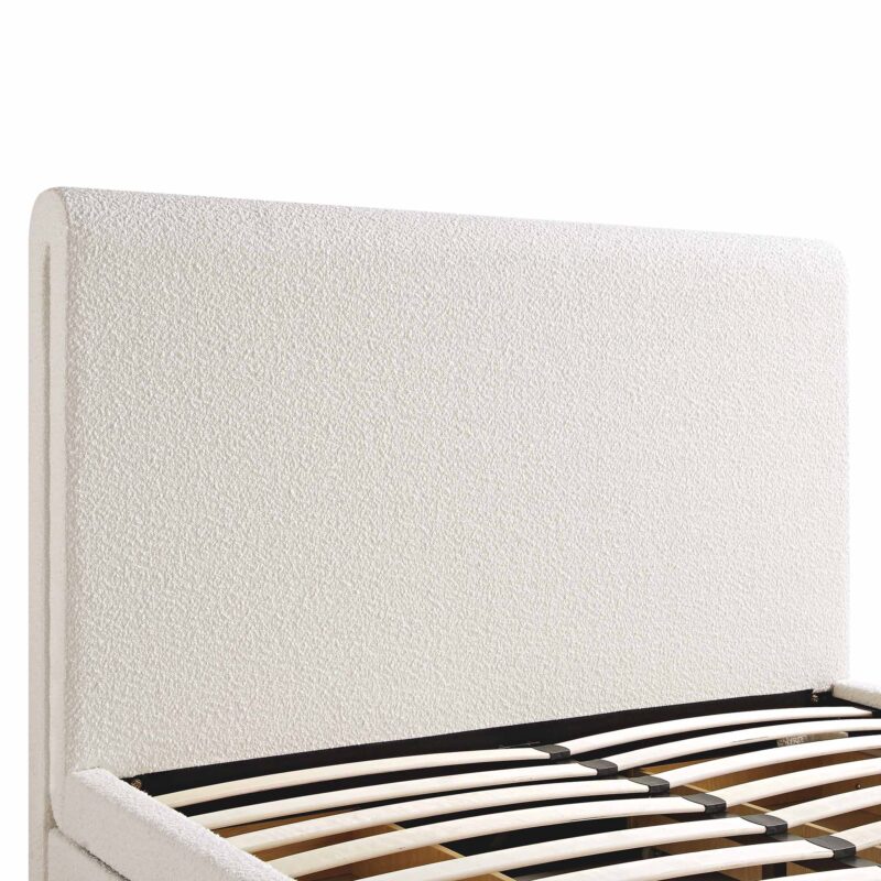 Hampstead Ecru Boucle Curved Bed - Image 10