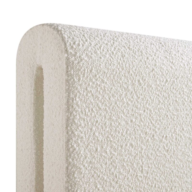 Hampstead Ecru Boucle Curved Bed - Image 11