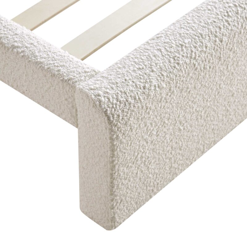 Hampstead Ecru Boucle Curved Bed - Image 12