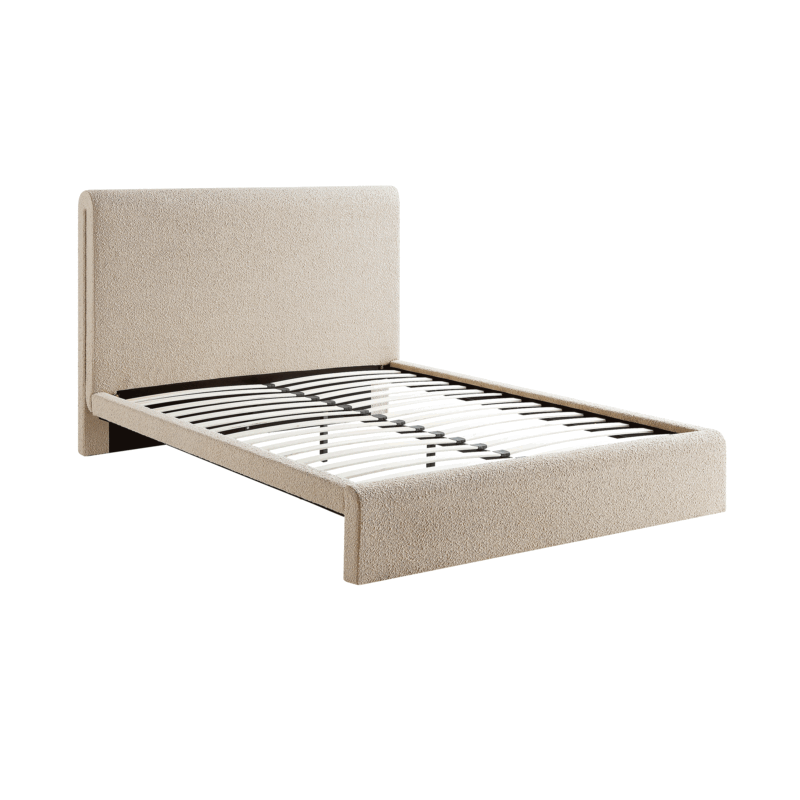 Hampstead Taupe Boucle Curved Bed with 4-Drawer Storage - Image 4