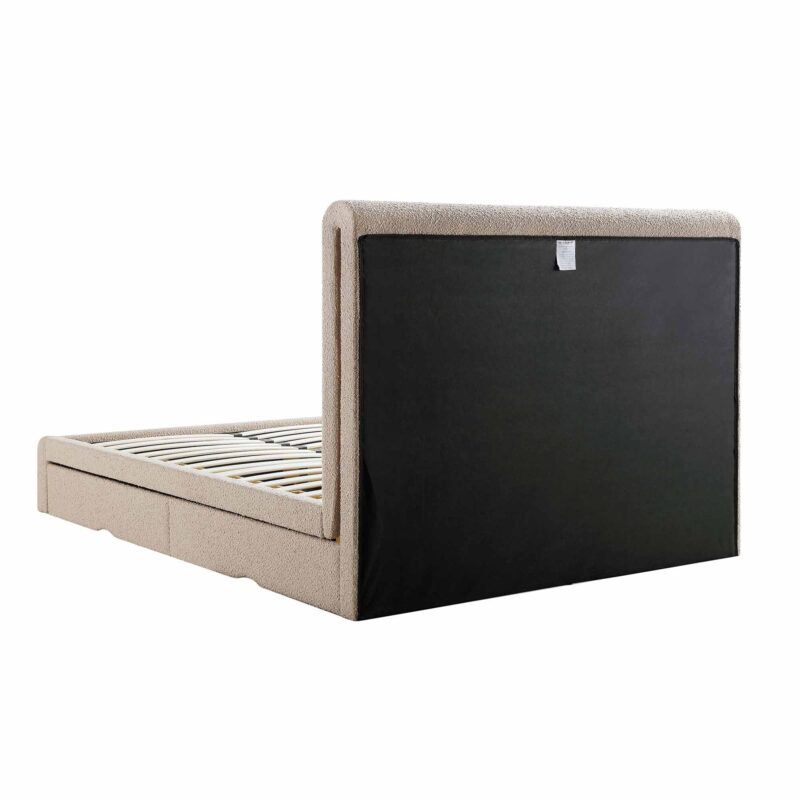 Hampstead Taupe Boucle Curved Bed with 4-Drawer Storage - Image 10