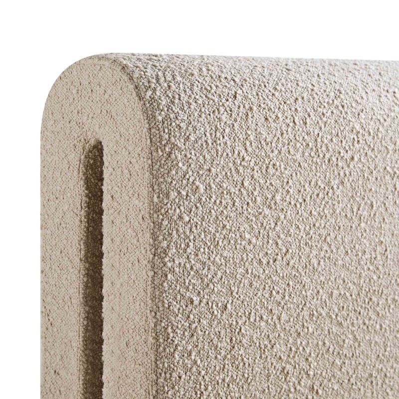 Hampstead Taupe Boucle Curved Bed - Image 10