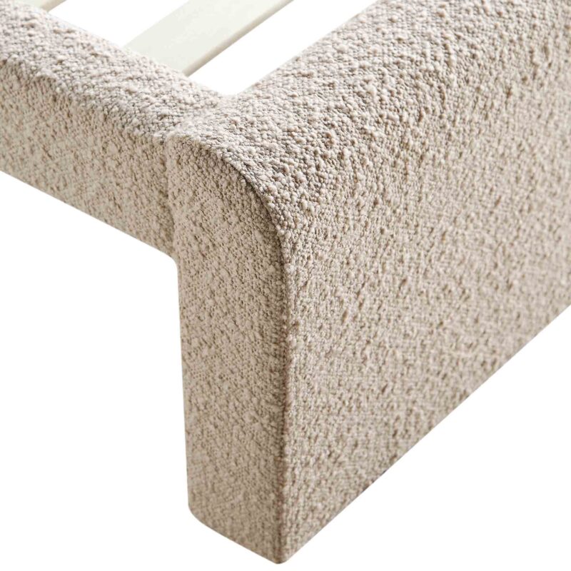 Hampstead Taupe Boucle Curved Bed - Image 11