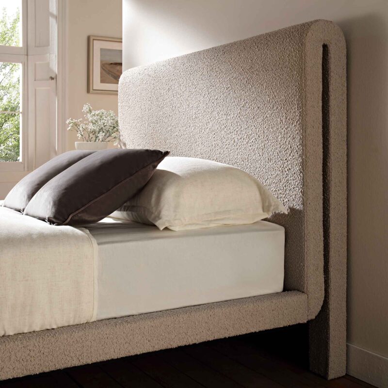 Hampstead Taupe Boucle Curved Bed - Image 2