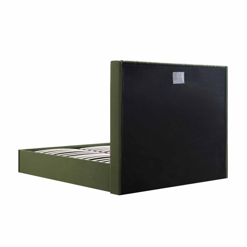 Wilton Moss Green Velvet Ottoman Storage Bed - Image 11