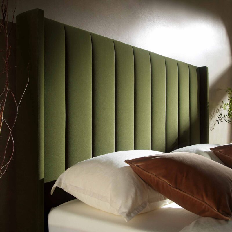 Wilton Moss Green Velvet Ottoman Storage Bed - Image 4