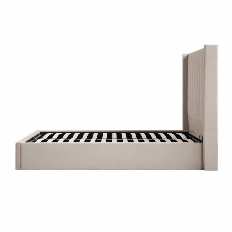 Wilton Champagne Velvet Ottoman Storage Bed - Image 9