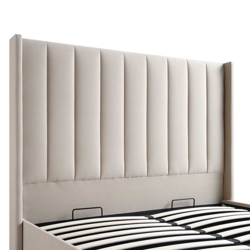 Wilton Champagne Velvet Ottoman Storage Bed - Image 11