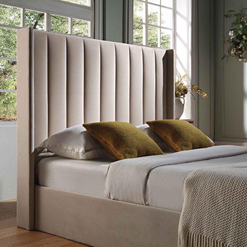 Wilton Champagne Velvet Ottoman Storage Bed - Image 4