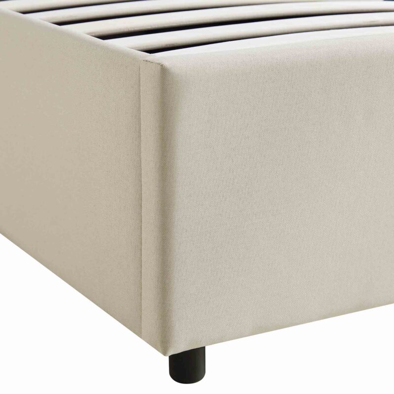 Pimlico End Opening Ottoman Storage Bed Frame with Muti-colour LED Headboard (Beige Fabric) - Image 13