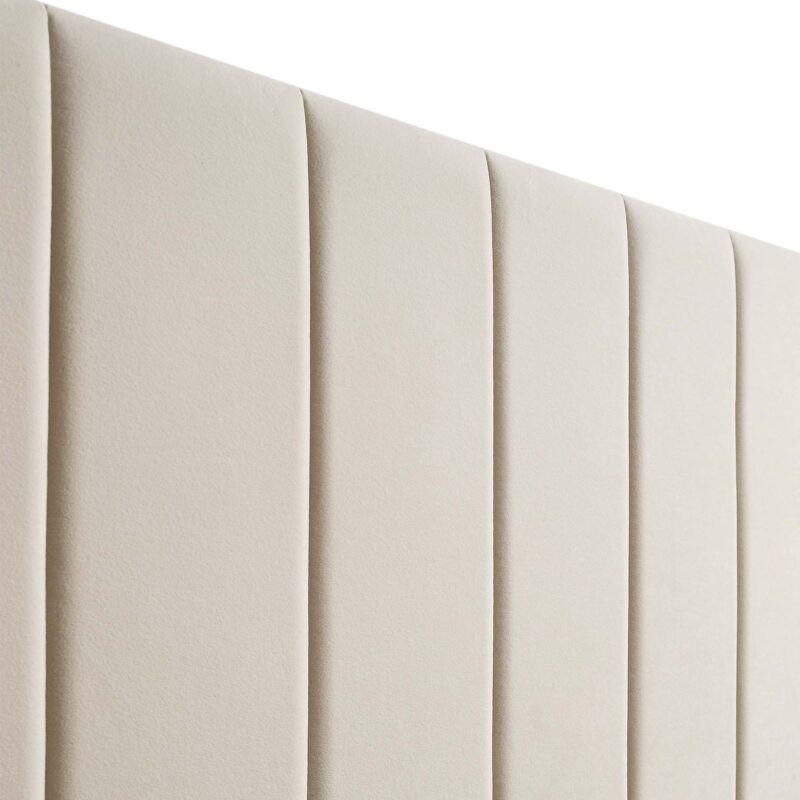 Sylvie Velvet Upholstered Bed Frame with Golden Chrome Legs, Champagne Velvet - Image 9