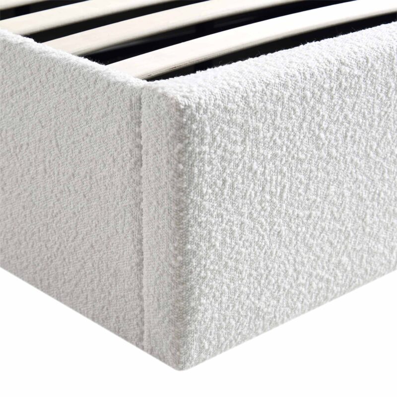 Archer White Boucle Ottoman Storage Bed - Image 12