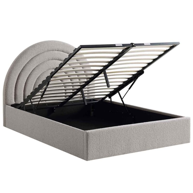 Archer Grey Boucle Ottoman Storage Bed - Image 4