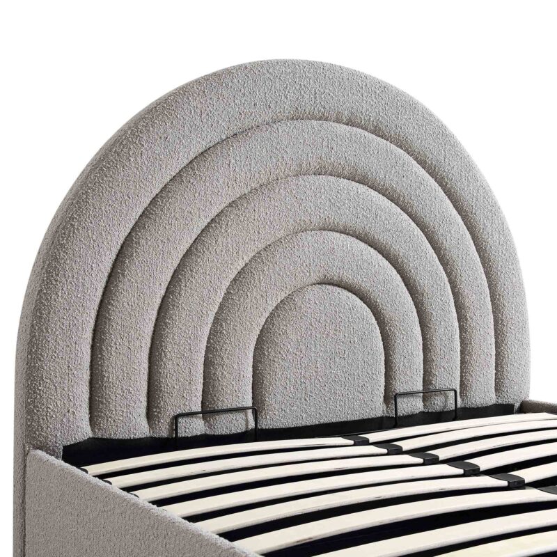 Archer Grey Boucle Ottoman Storage Bed - Image 8