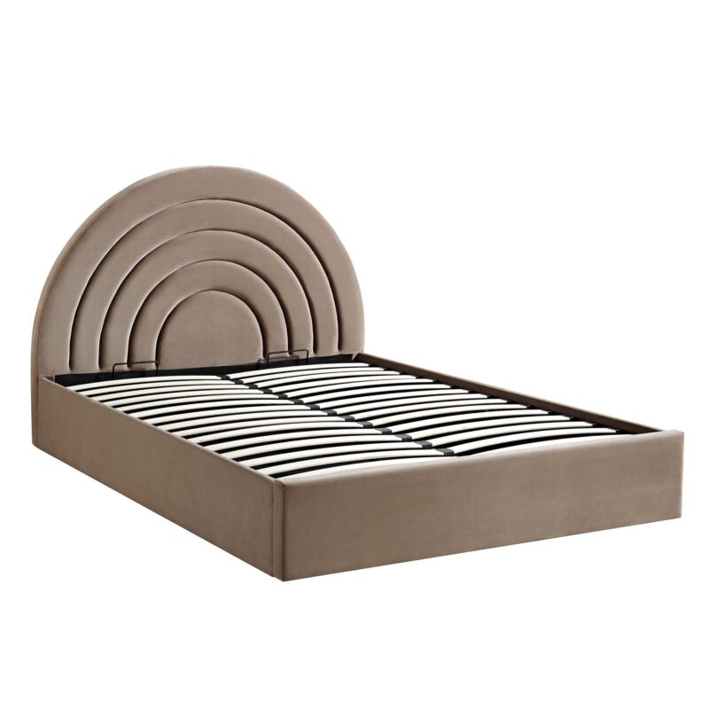 Archer Mink Velvet Ottoman Storage Bed - Image 6