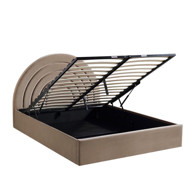 Archer Mink Velvet Ottoman Storage Bed - Image 8