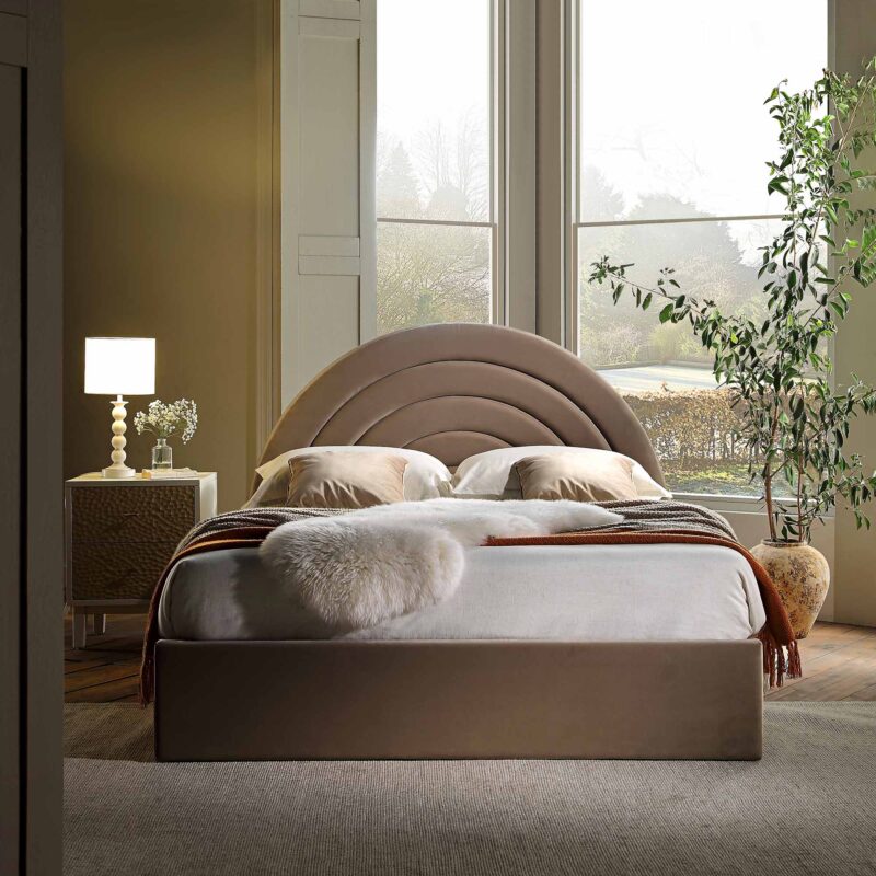 Archer Mink Velvet Ottoman Storage Bed - Image 3