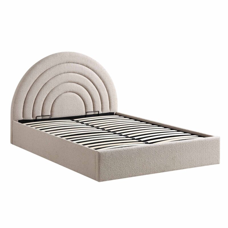 Archer Taupe Boucle Ottoman Storage Bed - Image 5
