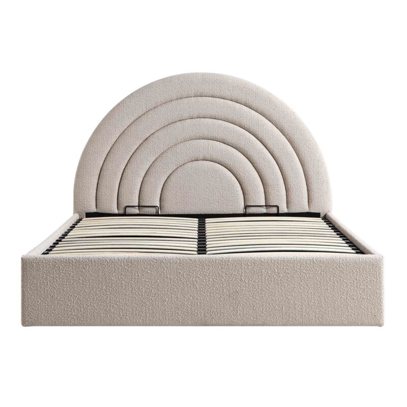 Archer Taupe Boucle Ottoman Storage Bed - Image 8