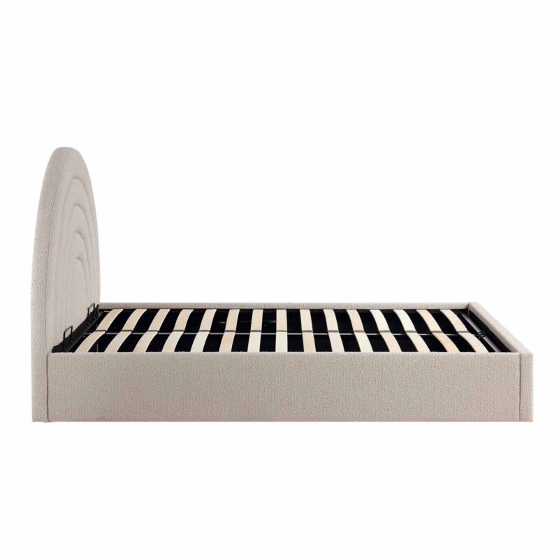 Archer Taupe Boucle Ottoman Storage Bed - Image 9