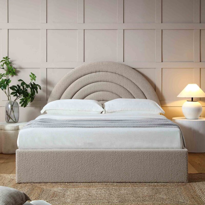 Archer Taupe Boucle Ottoman Storage Bed - Image 2