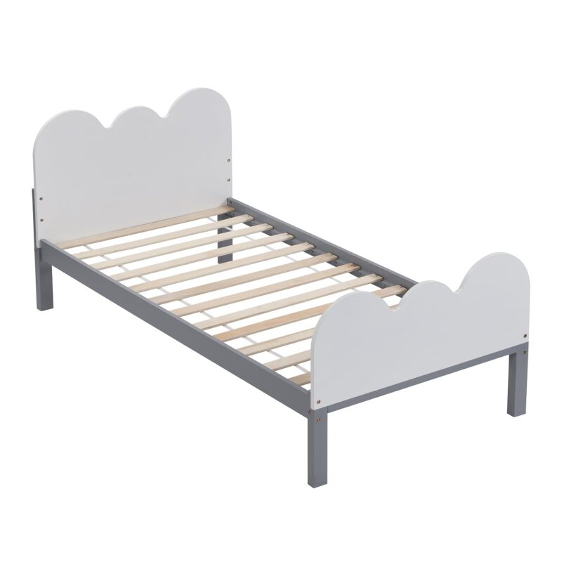 Hedwig Wooden Cloud Headboard Kid's Single Bed - Image 3