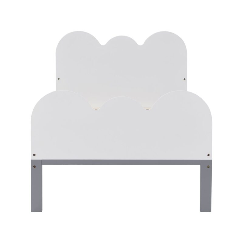 Hedwig Wooden Cloud Headboard Kid's Single Bed - Image 4