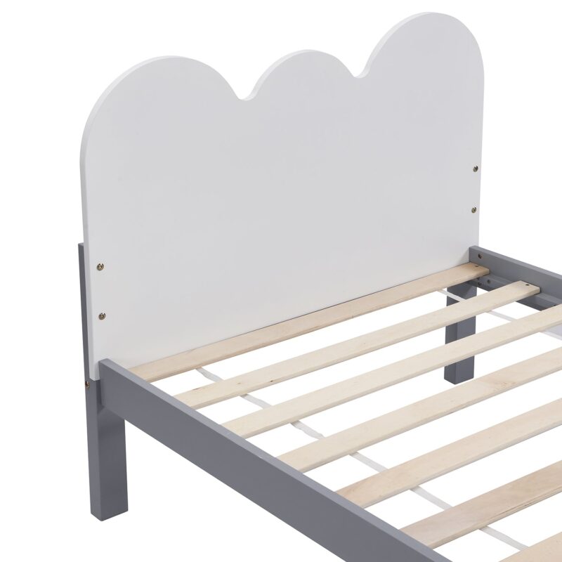 Hedwig Wooden Cloud Headboard Kid's Single Bed - Image 7