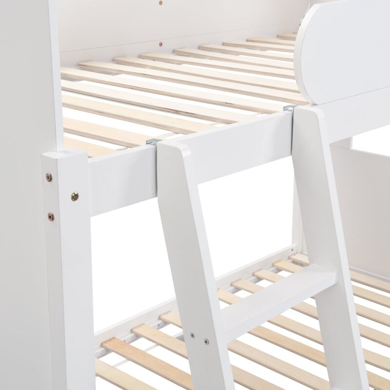 Newton White Solid Wood Kid's Treehouse Bunk Bed - Image 9