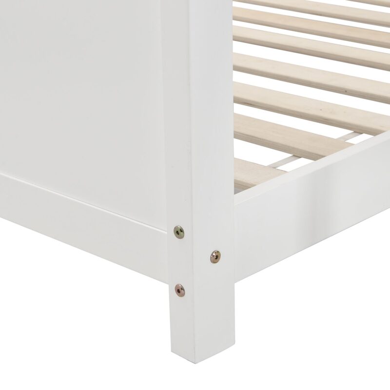 Newton White Solid Wood Kid's Treehouse Bunk Bed - Image 11