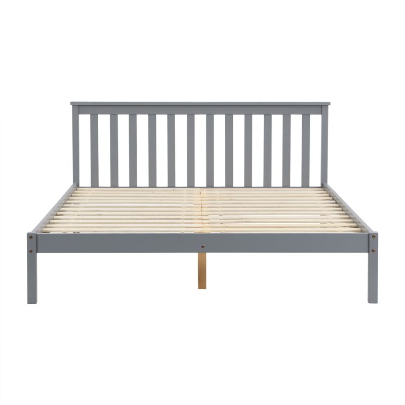 Linnelle Solid Wood Bed Frame in Grey - Image 4