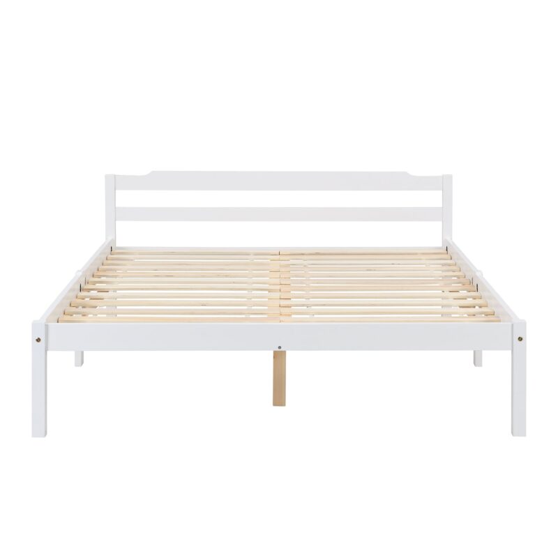 Curran Solid Wood Bed Frame in White UK Sizes - Image 10